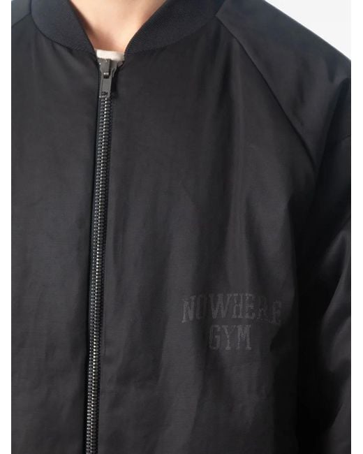 Champion Black Nowhere Gym Bomber Jacket for men