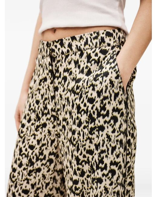 Ba&sh White Plyde Printed Wide-Leg Trousers