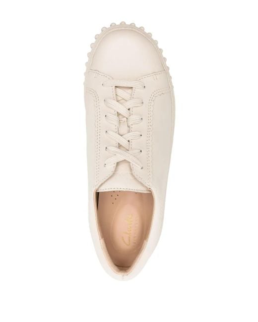 Clarks Natural Mayhill Walk Leather Sneakers