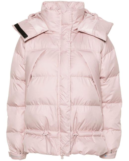 Adidas By Stella McCartney Pink Detachable-hood Ripstop Puffer Jacket