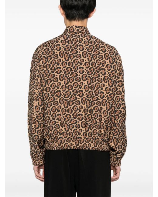 Emporio Armani Wendbare Jacke mit Geparden-Print in Brown für Herren