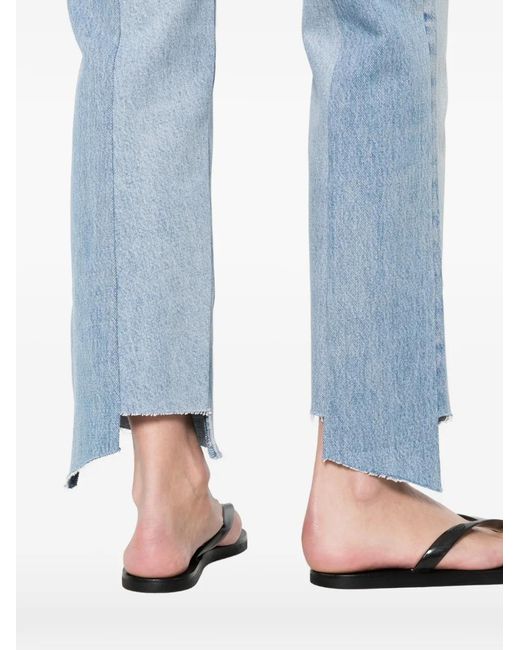 Vetements Blue Panel Raw-Edge Jeans