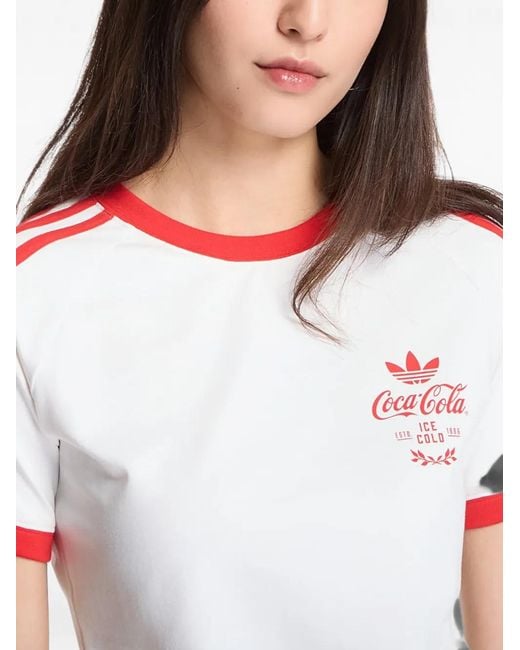Adidas White X Coca-Cola 3-Stripes T-Shirt