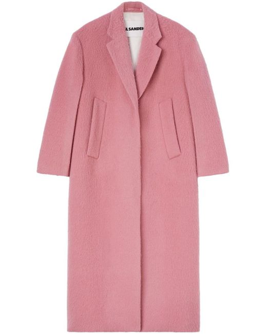 Jil Sander Pink Brushed Oversized Coat