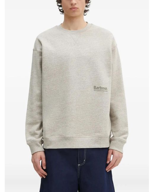 Barbour Gray Calton Sweatshirt for men