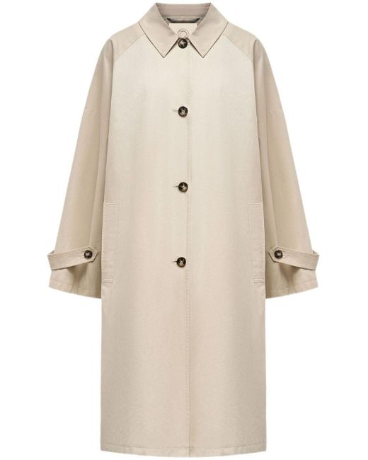 12 STOREEZ Natural Point-collar Trench Coat