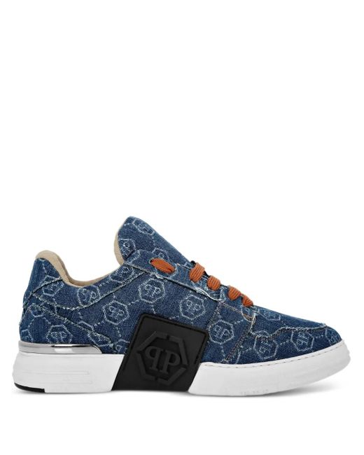 Philipp Plein Blue Monogam Sneakers