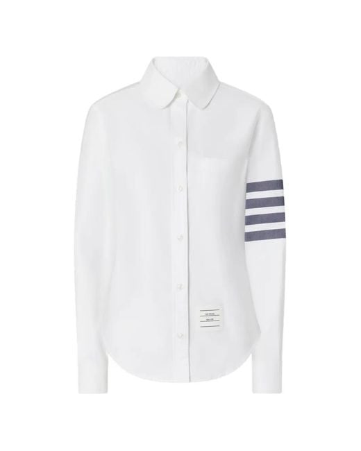 Thom Browne White Chemise Oxford À 4 Bandes Signature
