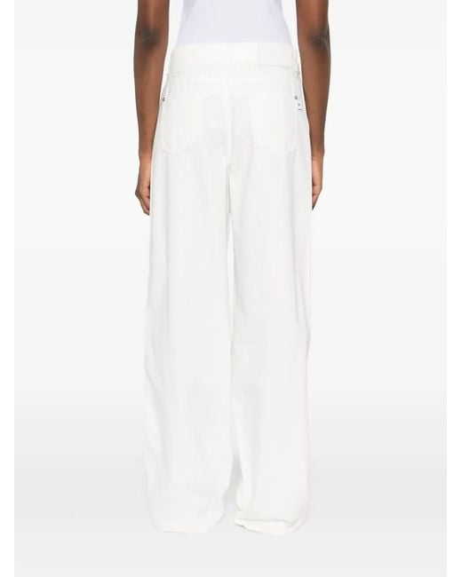 Ermanno Scervino White Logo-patch Jeans