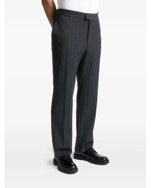 Manière De Voir Black Joseph Pinstripe Tailored Trousers for men