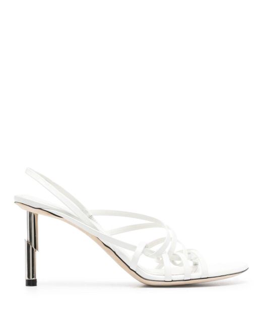 Lanvin White Sequence 70mm Leather Sandals