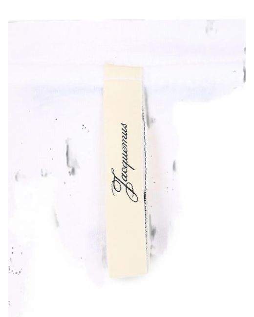 Jacquemus White Logo-Print T-Shirt for men