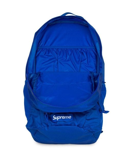 Supreme Logo-patch Backpack in Blue