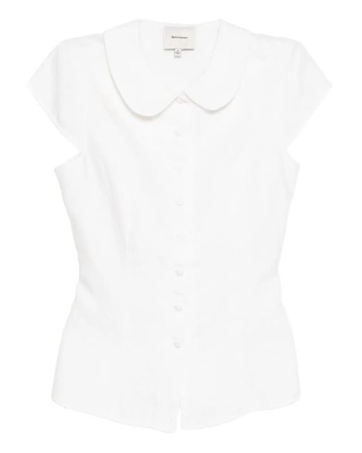 Reformation White Molly Shirt