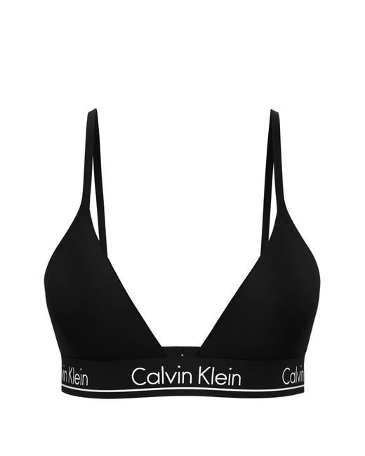 Calvin Klein Black Haut De Bikini À Logo