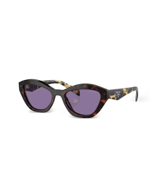 Prada Purple Tortoiseshell-Effect Cat-Eye Sunglasses