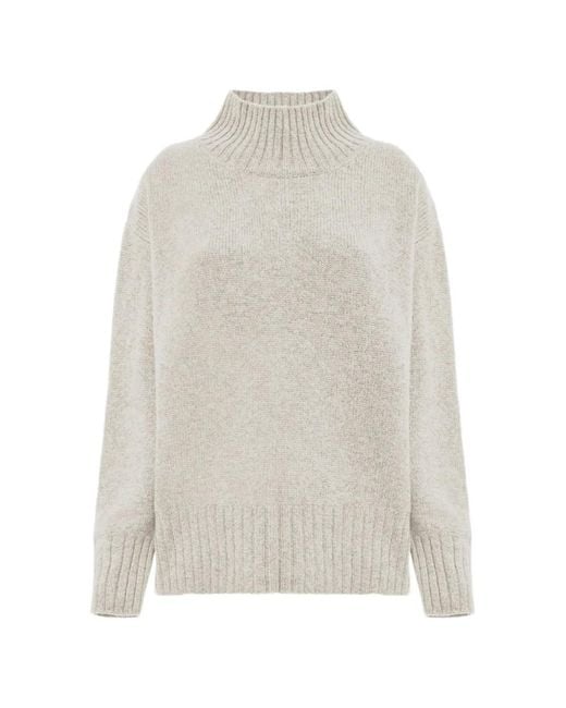 Malo White Turtle Neck Cashmere Sweater