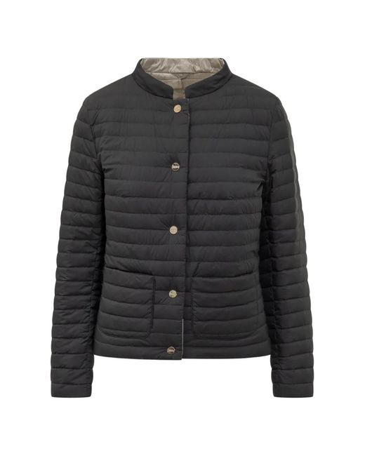Herno Black Quilted Reversible Jacket