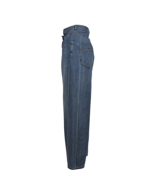 DARKPARK Blue Ined Fold-Over Jeans for men