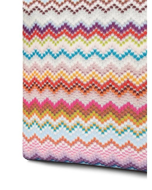 Missoni White Cabas Zigzag