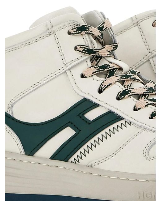 Hogan White H630 Basket High-Top Sneakers for men