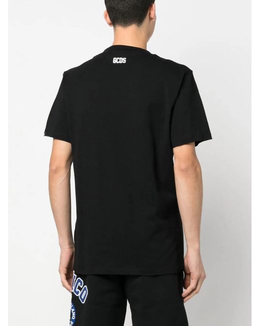 Gcds Black Cotton Three-Pack T-Shirt for men