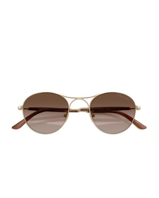Giorgio Armani Brown Round-Frame Sunglasses for men
