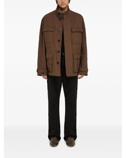 Ferragamo Brown Saharan Jacket for men