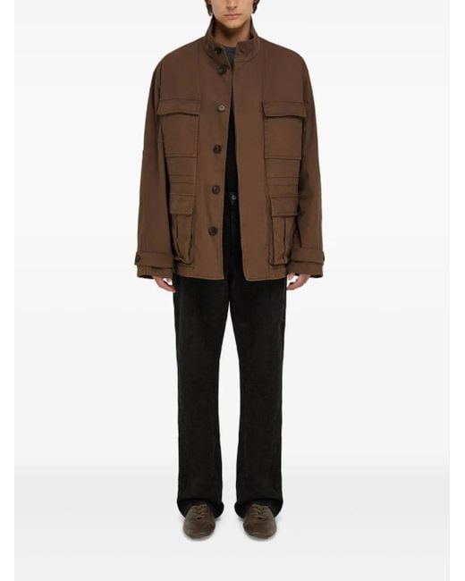 Ferragamo Brown Saharan Jacket for men