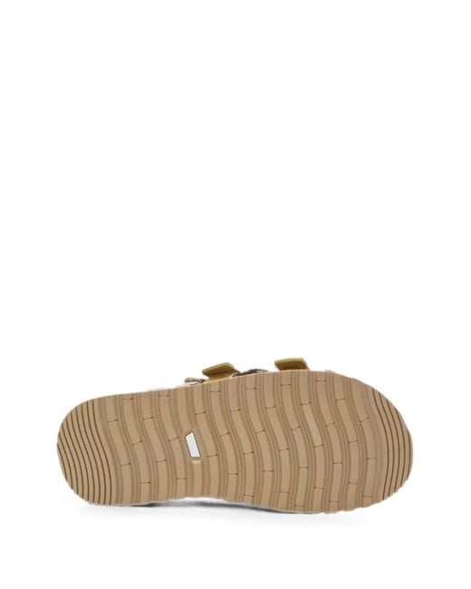 Palm Angels Metallic Quilted Flat Sandals