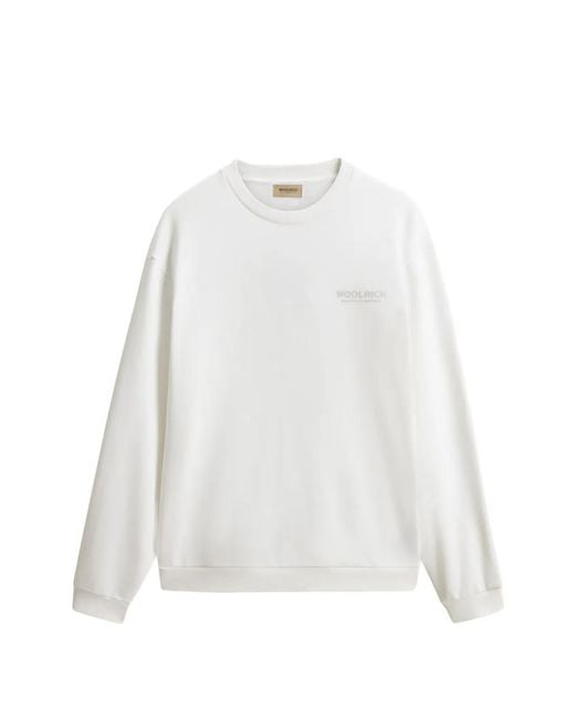 Woolrich Geribbelde Sweater Met Logo in het White voor heren