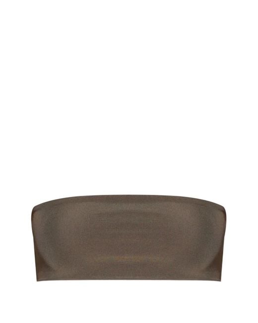 Rick Owens Brown Ribbed-Knit Top