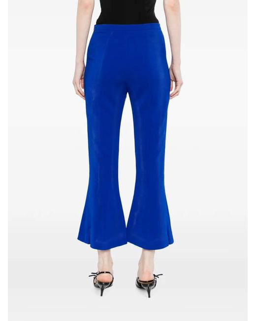 Antonio Berardi Blue Flared Cropped Trousers