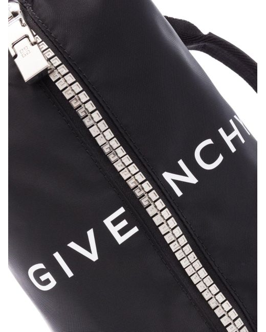 メンズ Givenchy ロゴ ジップバッグ Black
