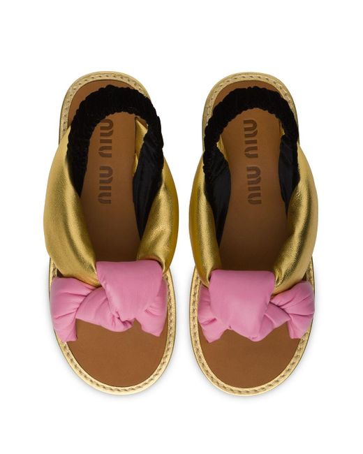 miu miu knotted sandals