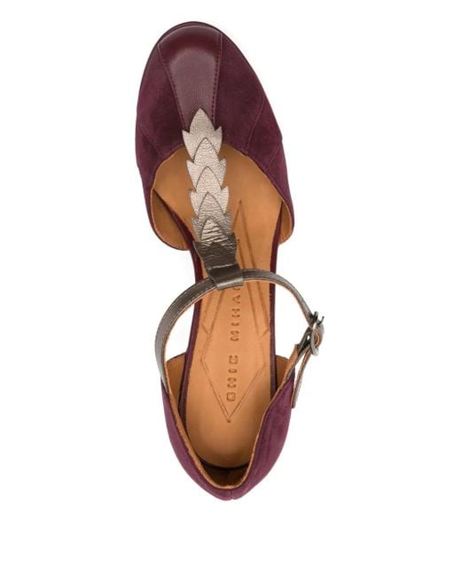 Chie Mihara Brown Pumps mit T-Riemen 80mm
