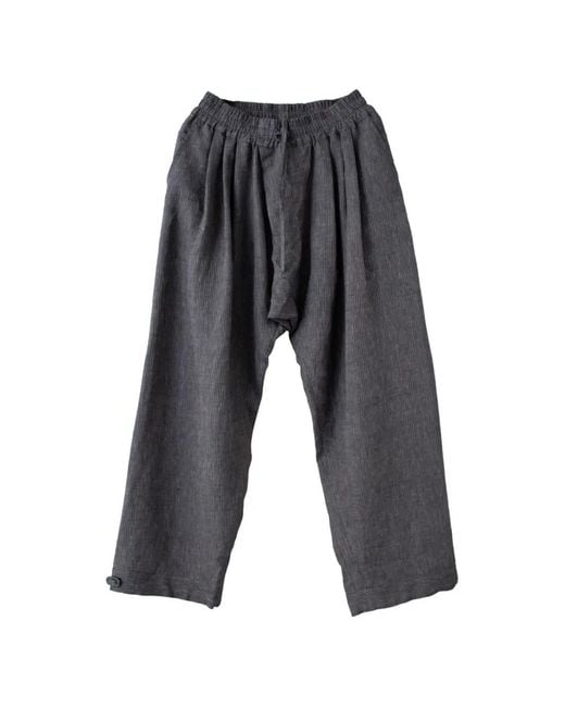 Jan Jan Van Essche Gray Pantalon Rayé À Coupe Sarouel for men