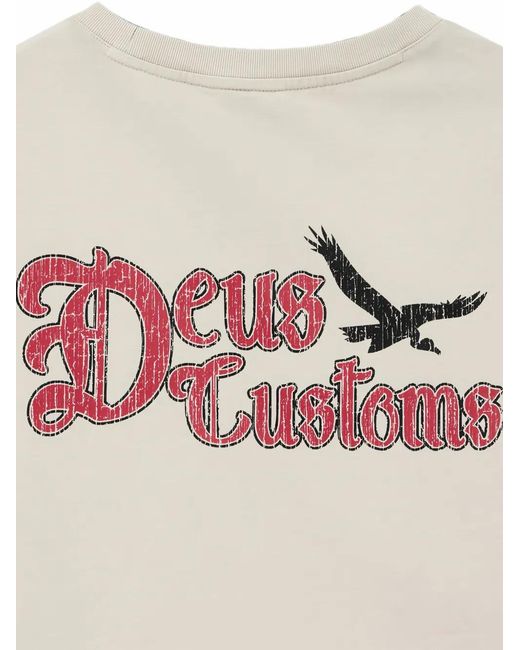 Deus Ex Machina White Beep-Beep Muscle Logo-Print Tank Top for men