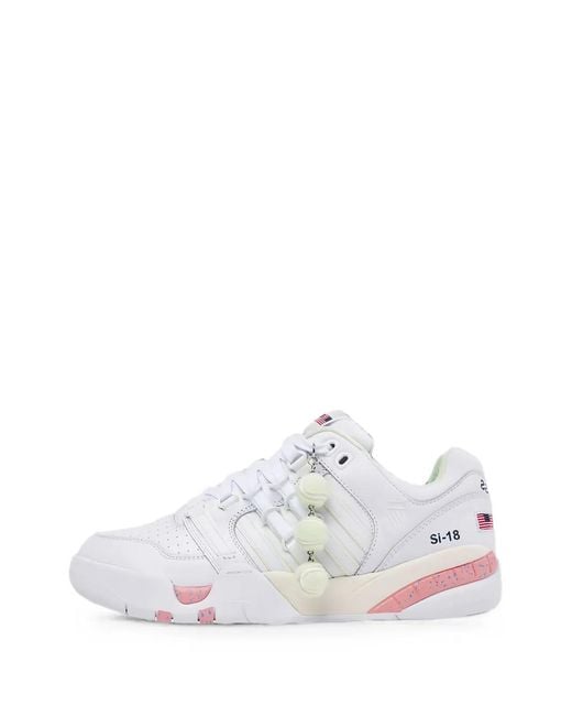 K-swiss White X Brocky Marciano Si-18 International Lace-Up Sneakers for men