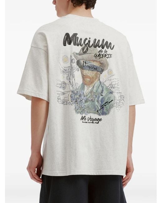 Musium Div. White Graphic-Print T-Shirt for men