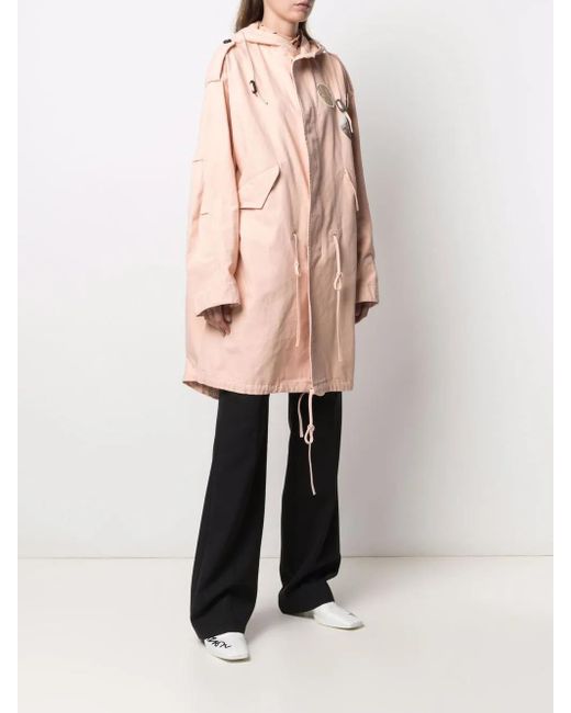 Raf Simons Jas Met Capuchon in het Pink