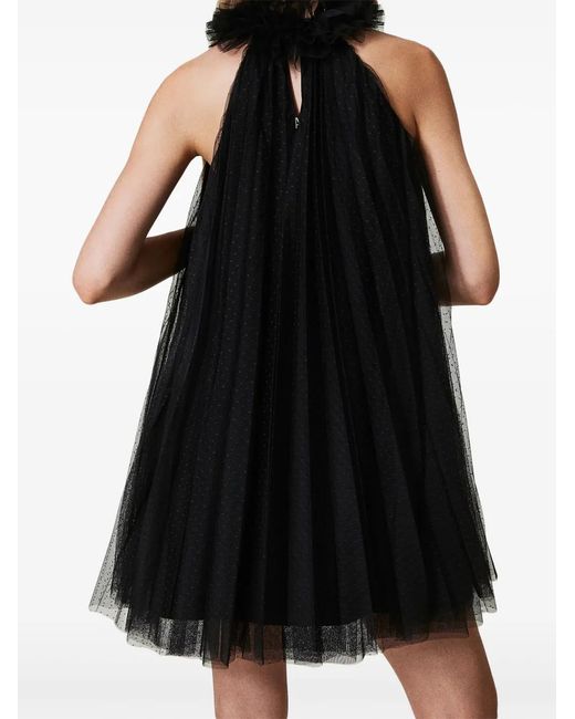 Twinset Black Tulle Mini Dress