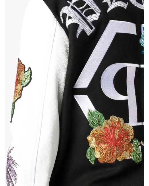 Philipp Plein Black Hawaii Bomber Jacket