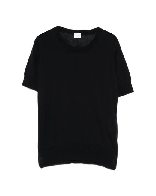 C.T.Plage Black Round-Neck T-Shirt