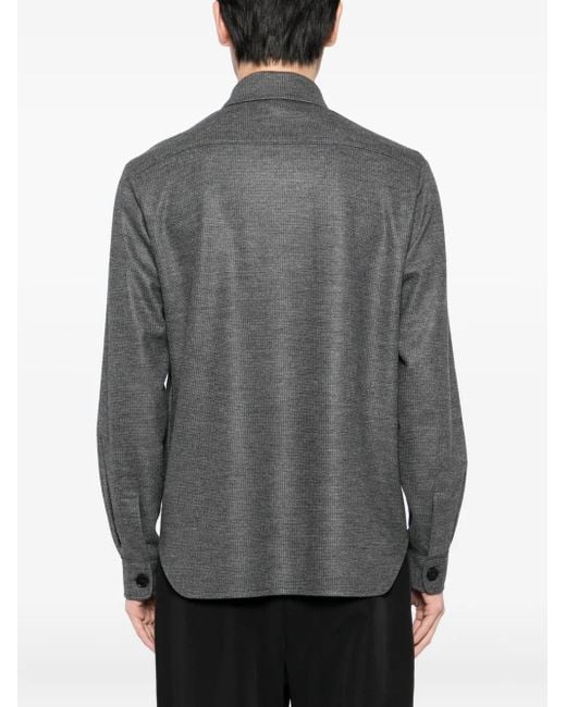 Harris Wharf London Klassische Hemdjacke in Gray für Herren