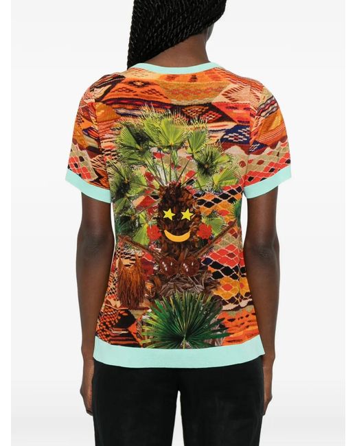 The Artistylist Orange Graphic-Print T-Shirt