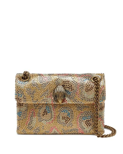 Kurt Geiger Natural Crystal-Embellished Chain Shoulder Bag