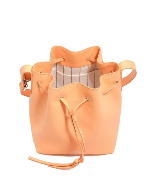 Bimba Y Lola Orange Large Drawstring Bucket Bag