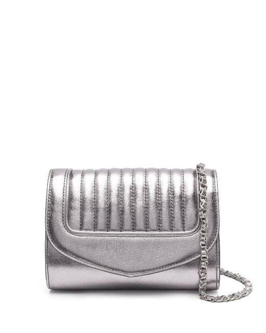 Delage Gray Jeanne Metallic Cross-Body Bag
