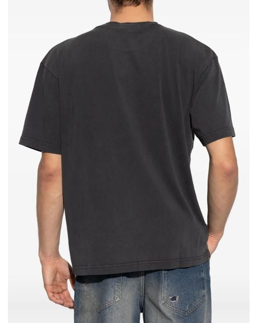 M I S B H V T-Shirt mit Gesicht-Print in Black für Herren
